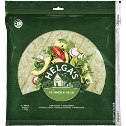 Helgas Spinach & Herb Wraps 490g 7pk