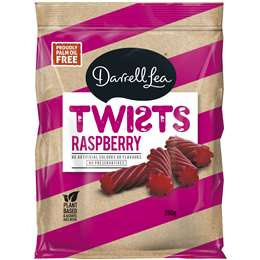 Darrell Lea Raspberry Twists 280g