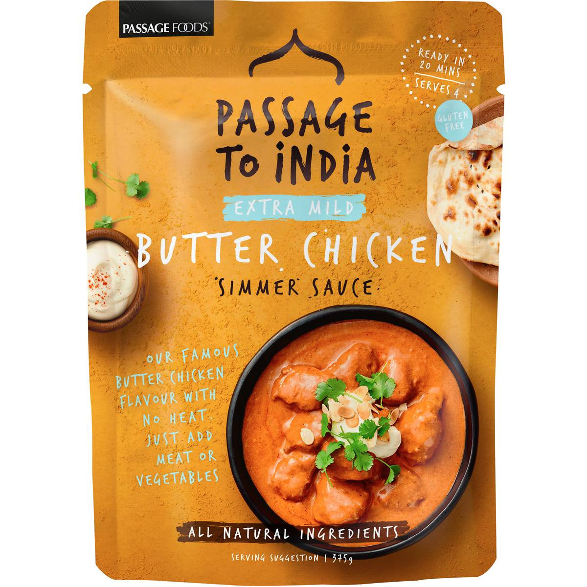 Passage to India Extra Mild Butter Chicken Simmer Sauce  375g