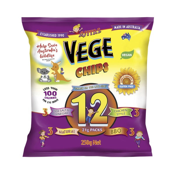 Ajitas Vege Chips 12pk