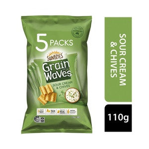 Grain Waves Sour Cream & Chives 5pk 110g