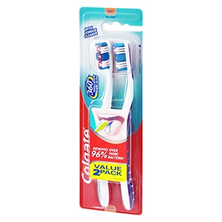 Colgate 360 Degree Soft Toothbrush 2pk