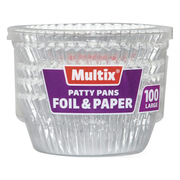 Multix Foil Paper Patty Pans 100pk