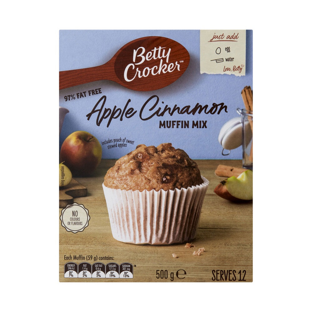 Betty Crocker Apple Cinnamon Low Fat Muffin Mix 500g