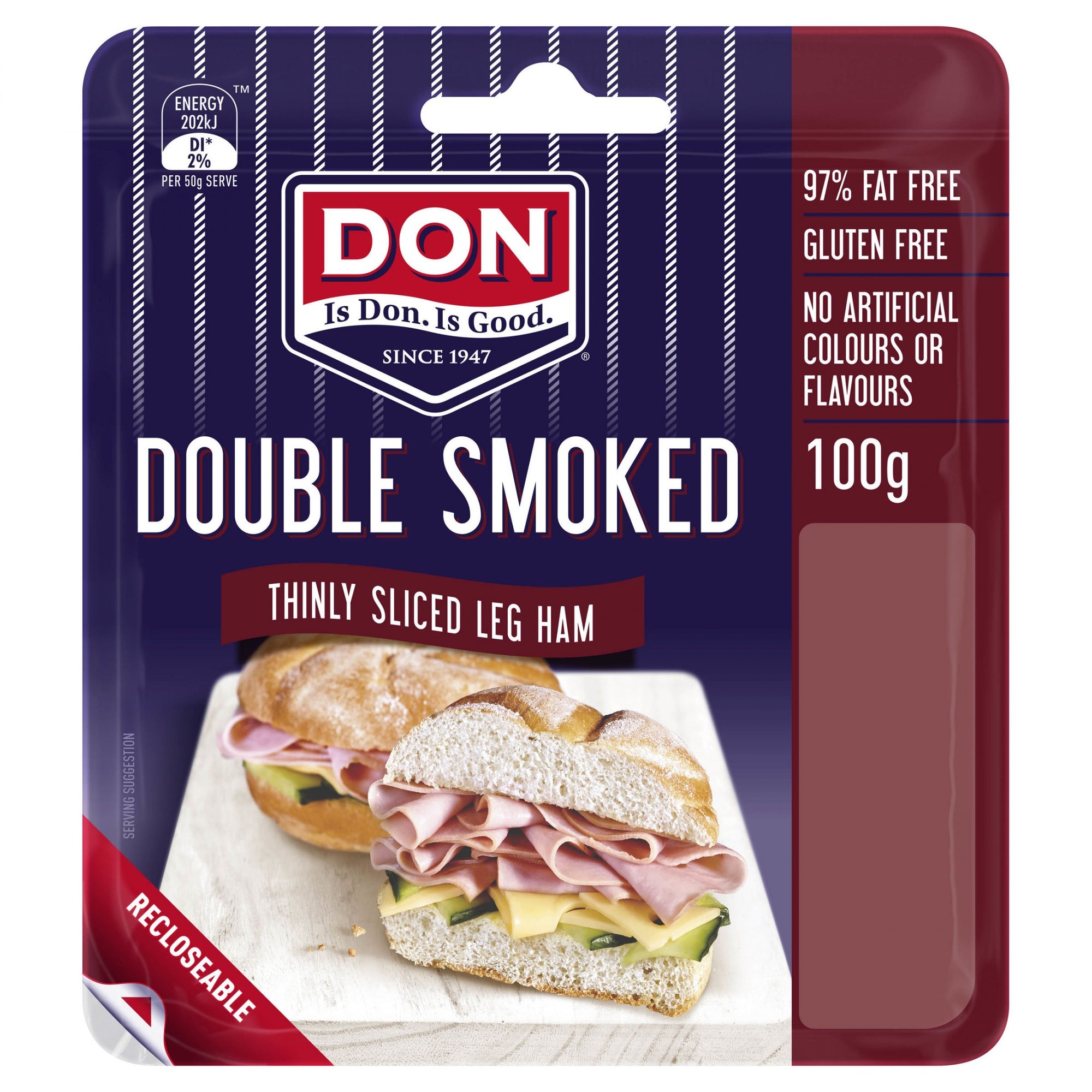 Don Double Smoked Shaved Leg Ham 100g