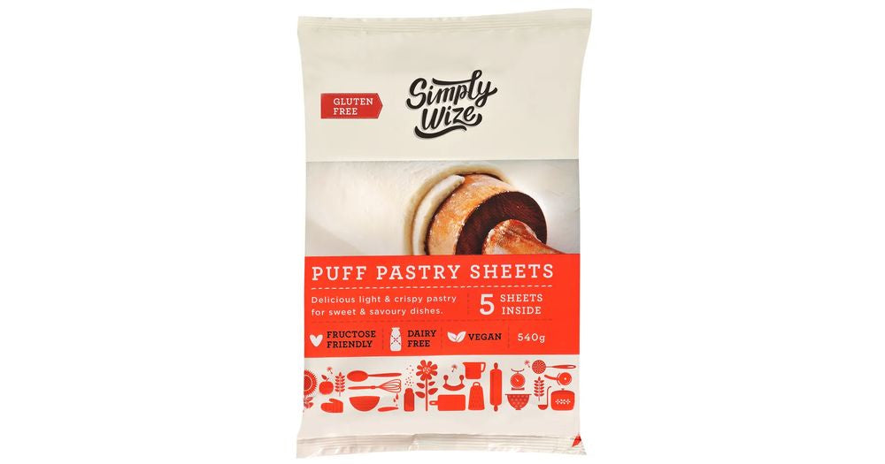 Simply Wize Gluten Free Puff Pastry Sheets 4pk 540g