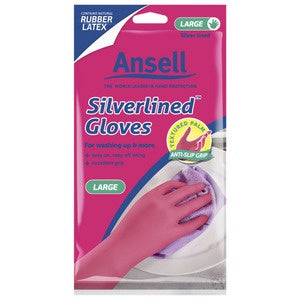 Ansell Large Pink Silverlined Gloves