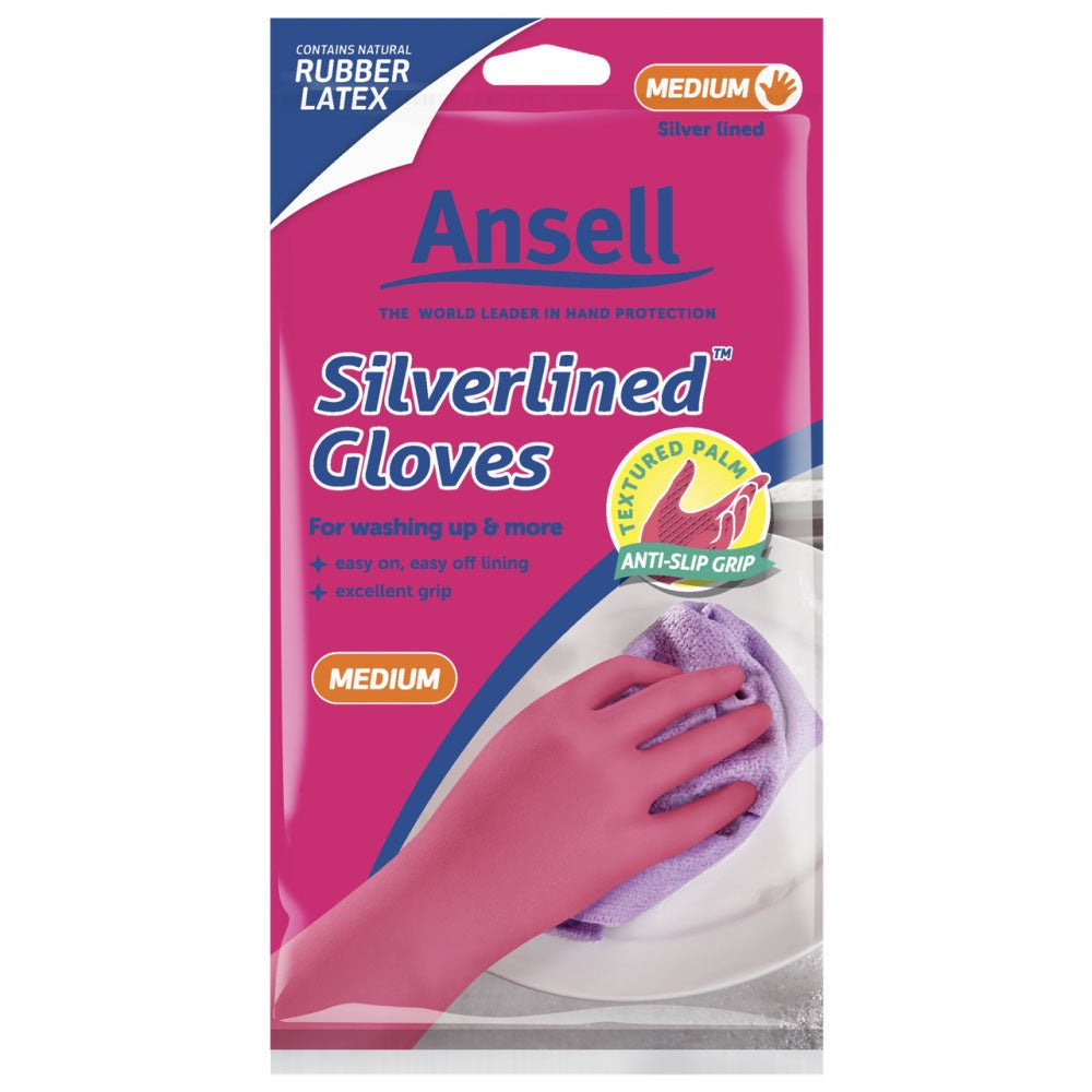 Ansell Medium Pink Silverlined Gloves