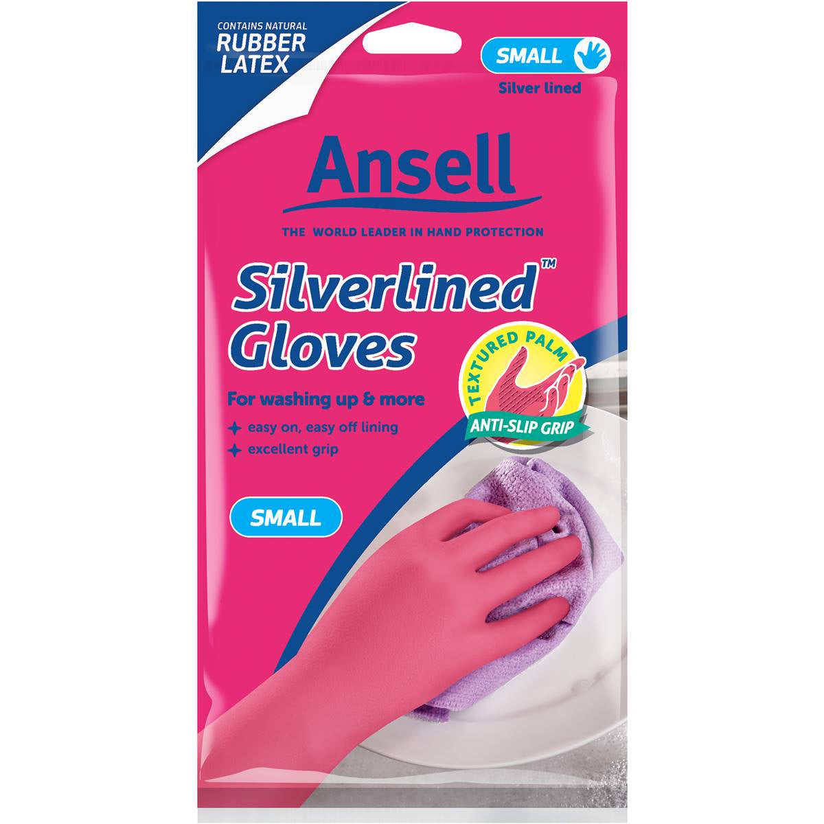 Ansell Small  Pink Silverlined Gloves