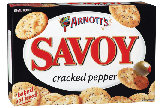 Arnotts Cracked Pepper Savoy Biscuits 225g