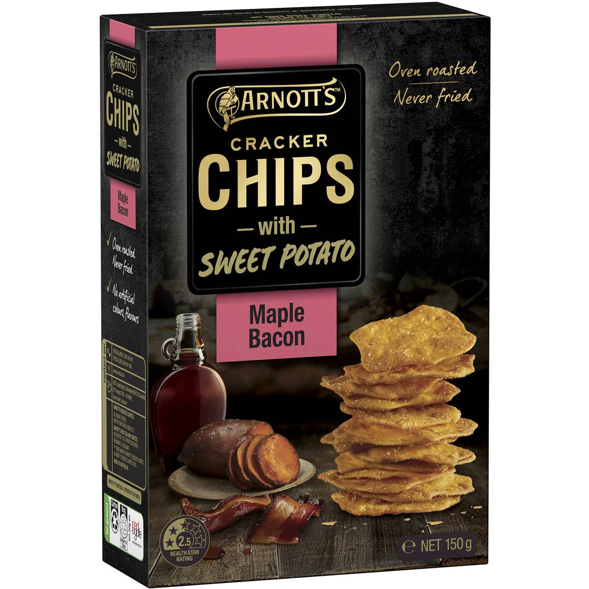 Arnotts Maple Bacon Cracker Chips 150g