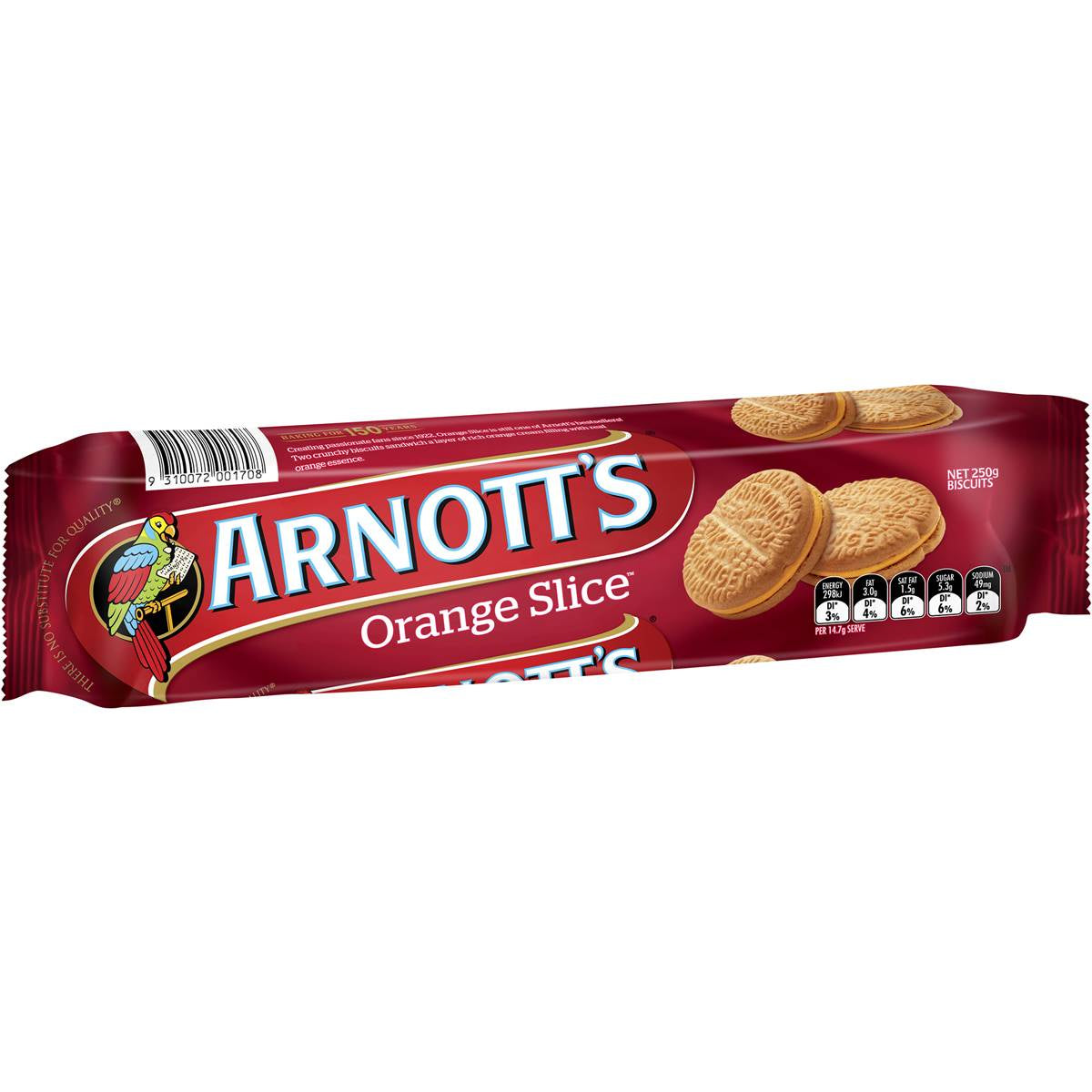 Arnotts Orange Slice Cream Biscuits 250g