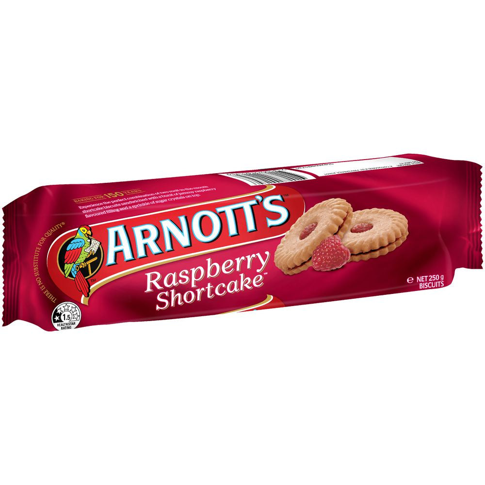 Arnotts Raspberry Shortcake Cream Biscuits 250g