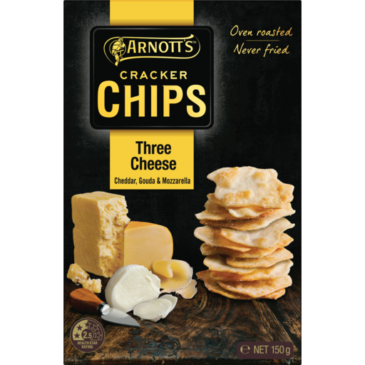 Arnotts Three Cheese Cracker Chips 150g