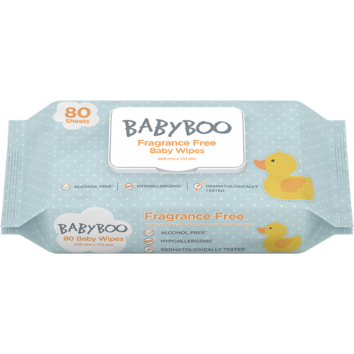 Baby Boo Fragrance Free Baby Wipes 80pk