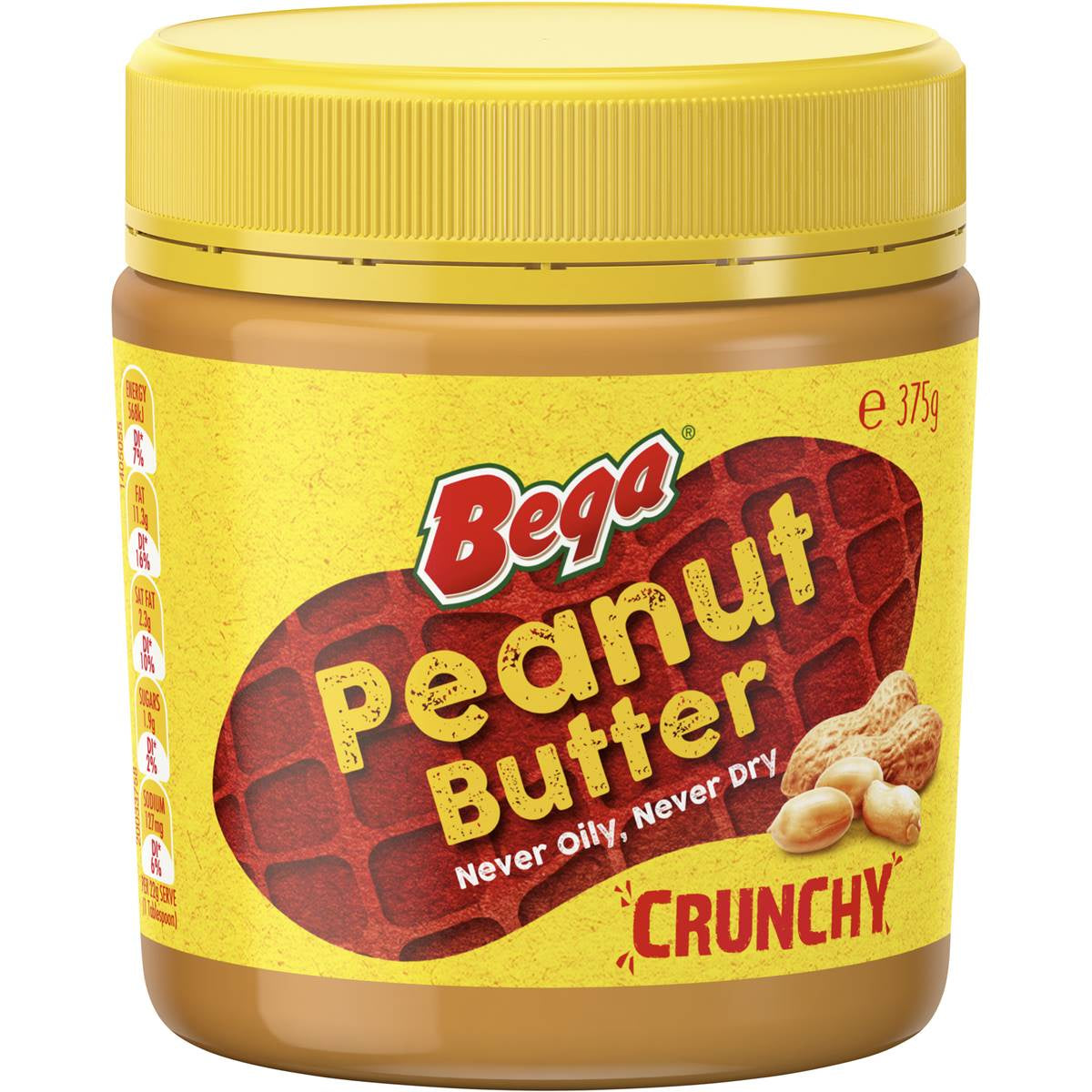 Bega Crunchy Peanut Butter 375g