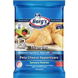 Borgs Fetta Cheese Triangle Appetizers 360g 12pk