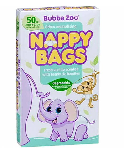 Bubba Zoo Nappy Bags 50pk