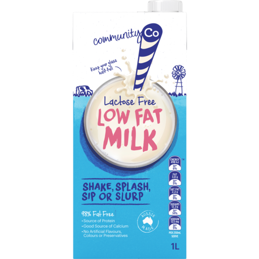 Community Co Lactose Free Low Fat Long Life Milk 1l