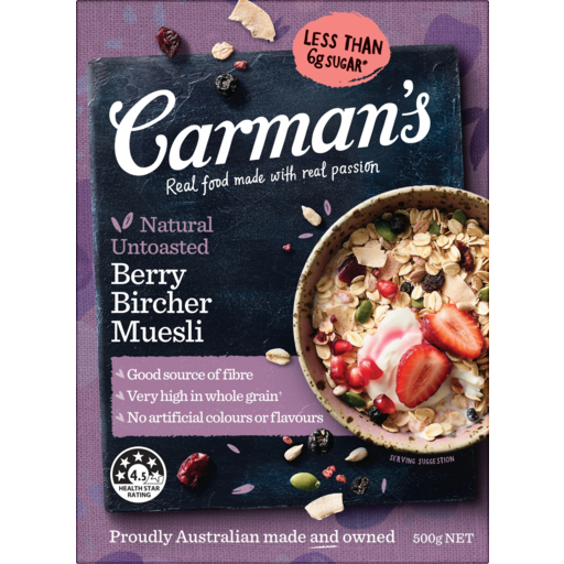 Carmans Berry Bircher Muesli 500g