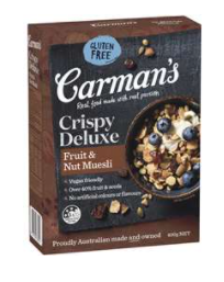 Carmans Crispy Deluxe Nut Date & Cinnamon GF Muesli 400g