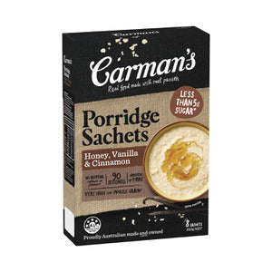 Carmans Honey, Vanilla & Cinnamon Gourmet Porridge Sachets 320g 8pk