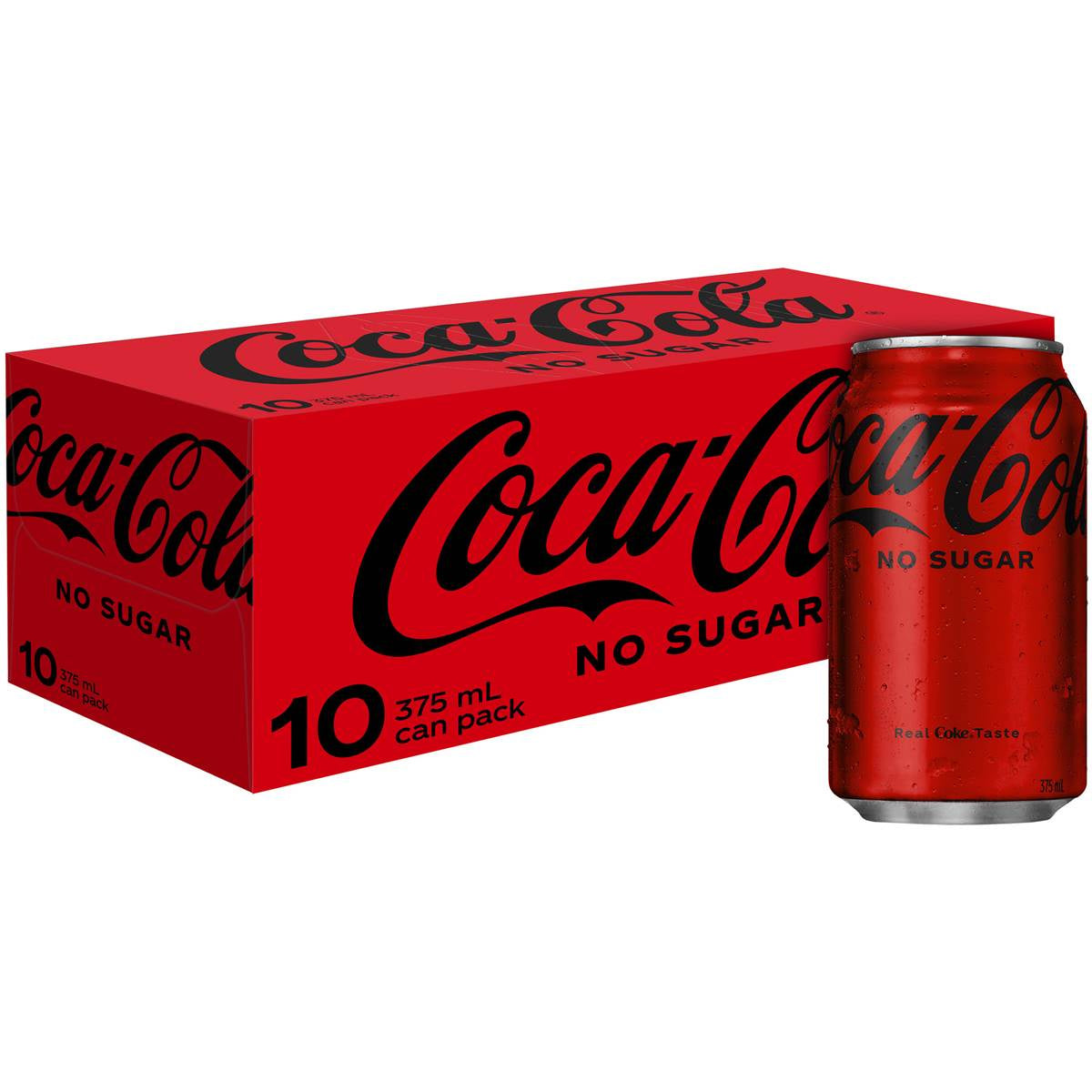 Coca-Cola No Sugar Coke Cans 375ml 10pk