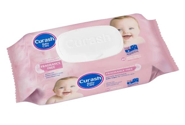 Curash Fragrance Free Baby Wipes 80pk