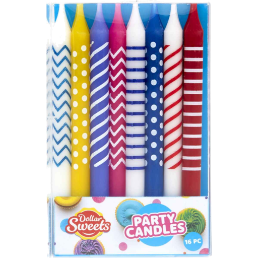 Dollar Sweets Party Candles 16pk