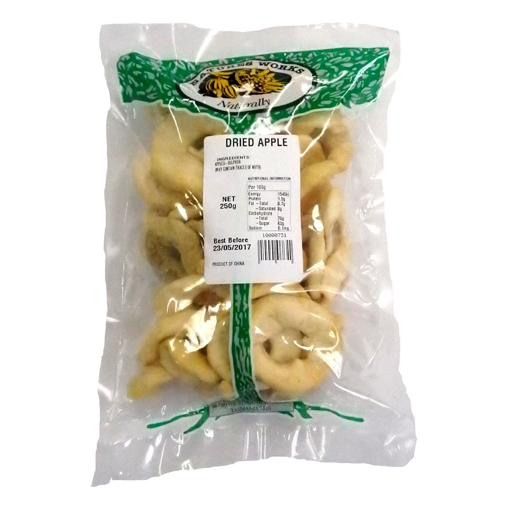 Natures Works Dried Apple Slices 250g