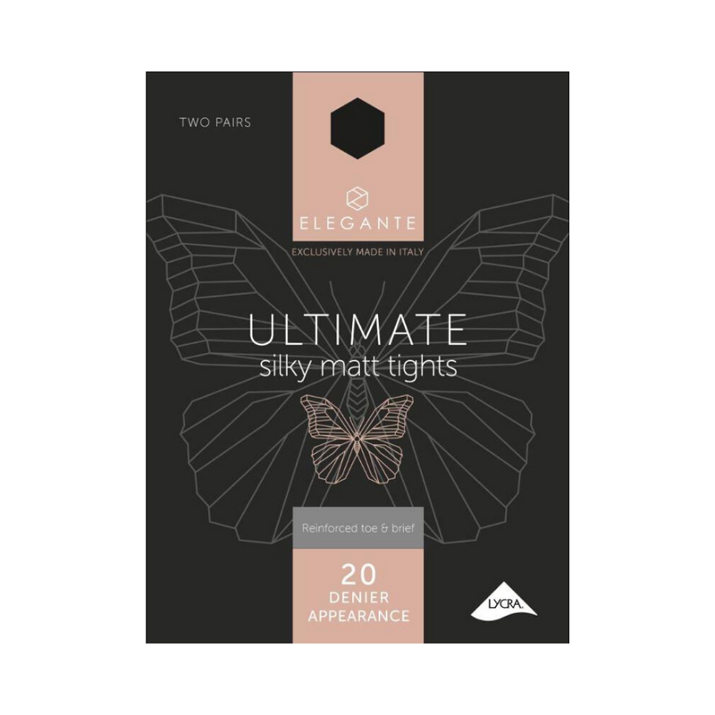 Elegante Navy Ultimate Silky Matt Tights 2pk