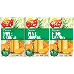 Golden Circle Pine Orange Juice 250ml 6pk