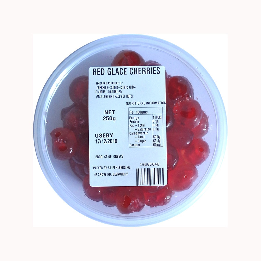 Natures Works Red Glace Cherries 250g