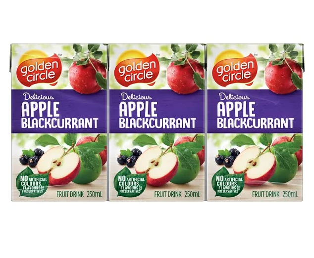 Golden Circle Apple & Blackcurrant Juice 250ml 6pk