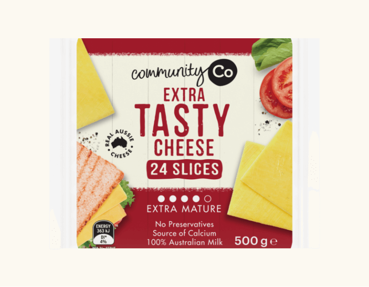 Community Co Extra Tasty Cheese Slices 24pk 500g