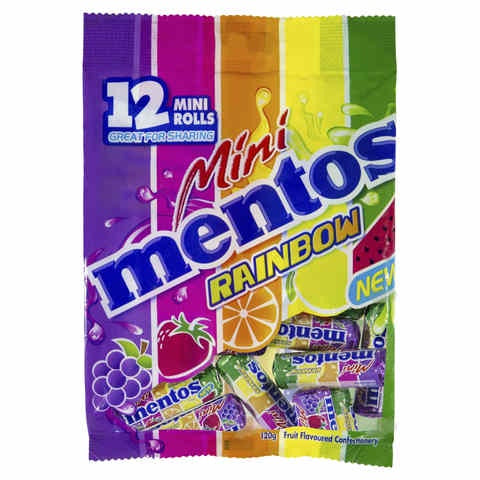 Mentos Rainbow Mini Rolls 12pk