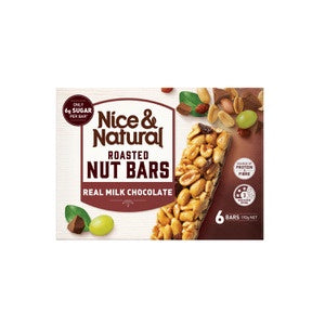 Nice & Natural Milk Chocolate Nut Bar 6pk