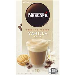 Nescafe Vanilla Latte Sachets 132g 10pk