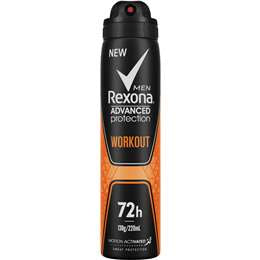 Rexona Mens Workout Advanced Protection Deodorant 220ml