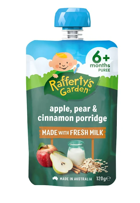 Raffertys Garden Apple Pear & Cinnamon Porridge 6mths+ 120g