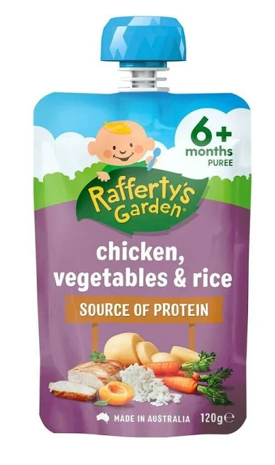 Raffertys Garden Chicken Vegetables & Rice 6mths+ 120g