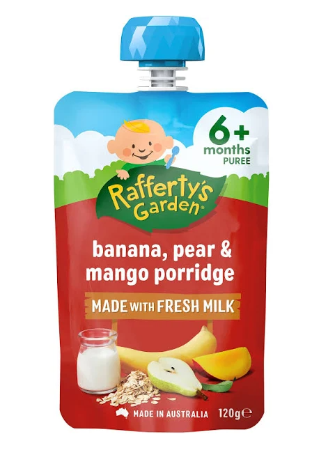 Raffertys Garden Pear Banana & Mango Porridge 6mths+ 120g