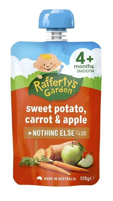 Raffertys Garden Sweet Potato Carrot & Apple Smooth 4mths+ 120g