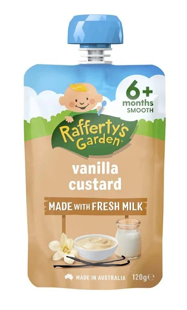 Raffertys Garden Vanilla Custard 6mths+ 120g