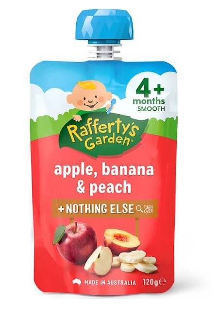 Raffertys Garden Apple Banana Peach 120g