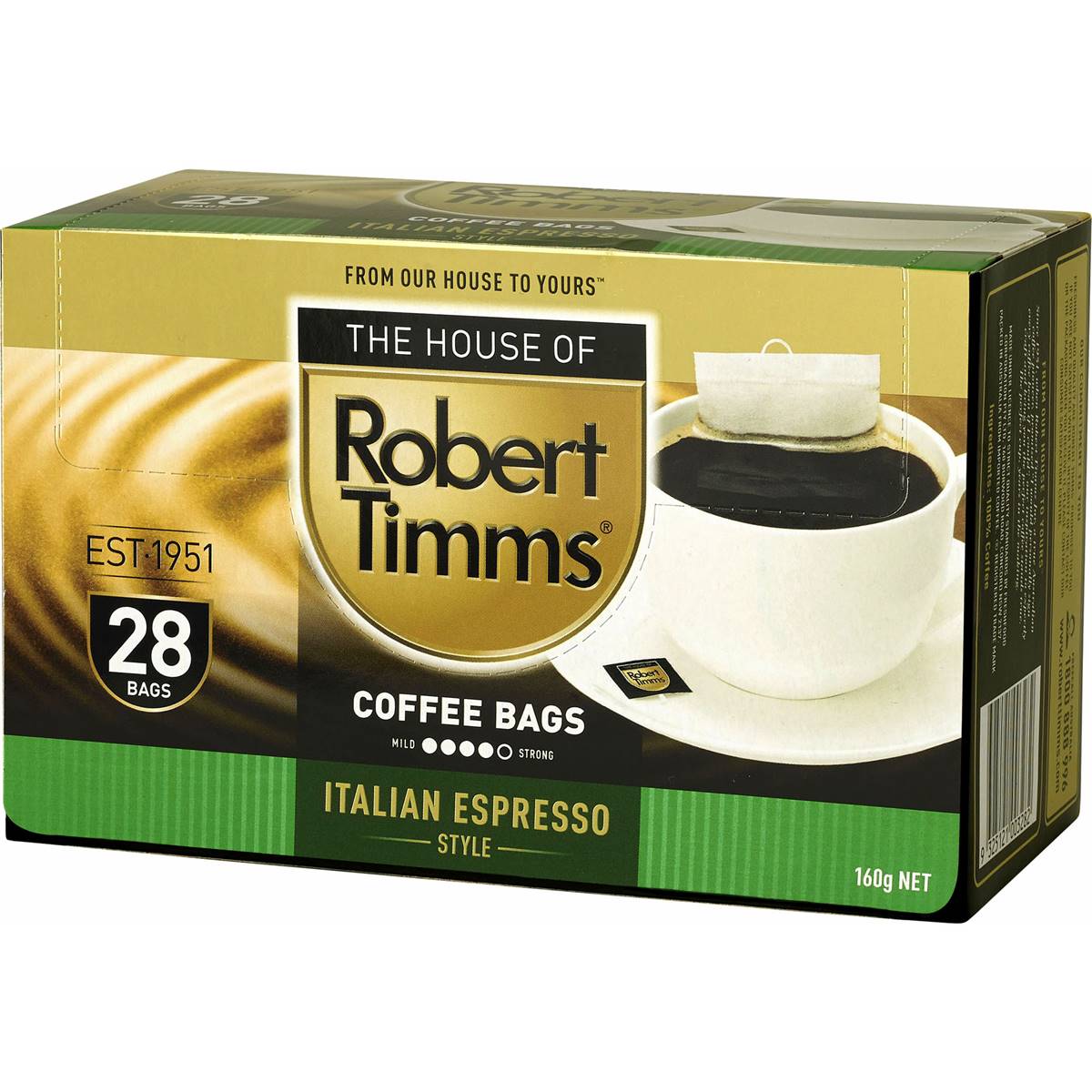 Robert Timms Italian Espresso Coffee Bags 28pk