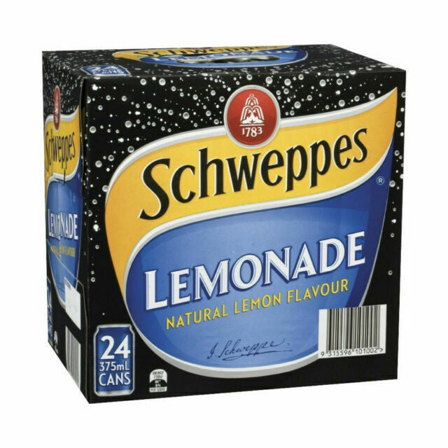 Schweppes Lemonade Cans 375ml 24pk