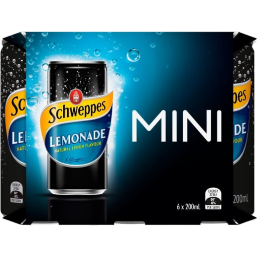 Schweppes Lemonade Mini Can 200ml 6pk