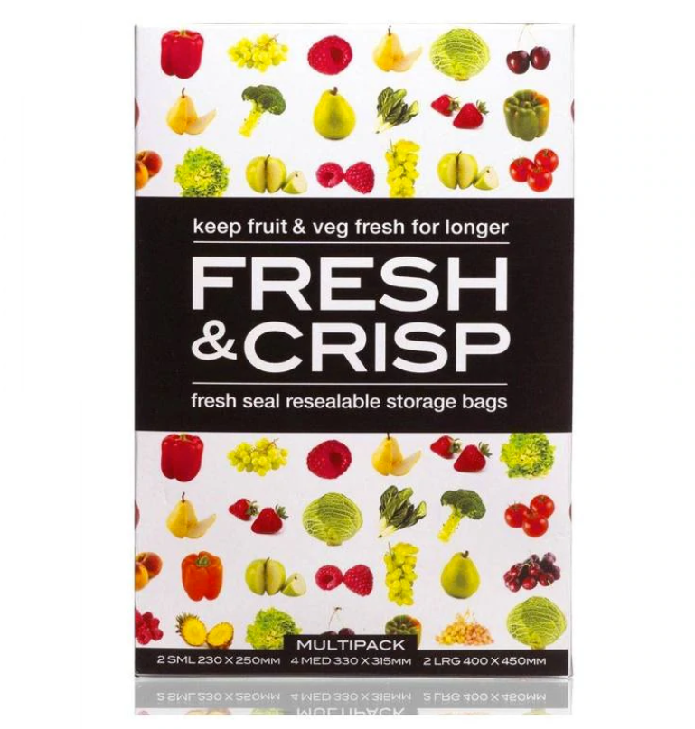 Fresh & Crisp Multipack Vegetable Storage Resealable Bags 8pk