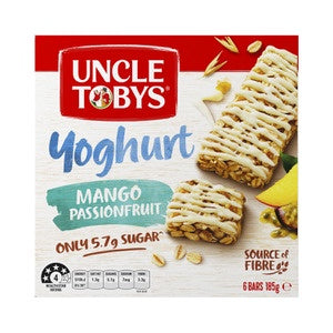 Uncle Tobys Yoghurt Mango Passionfruit Muesli Bars 6pk